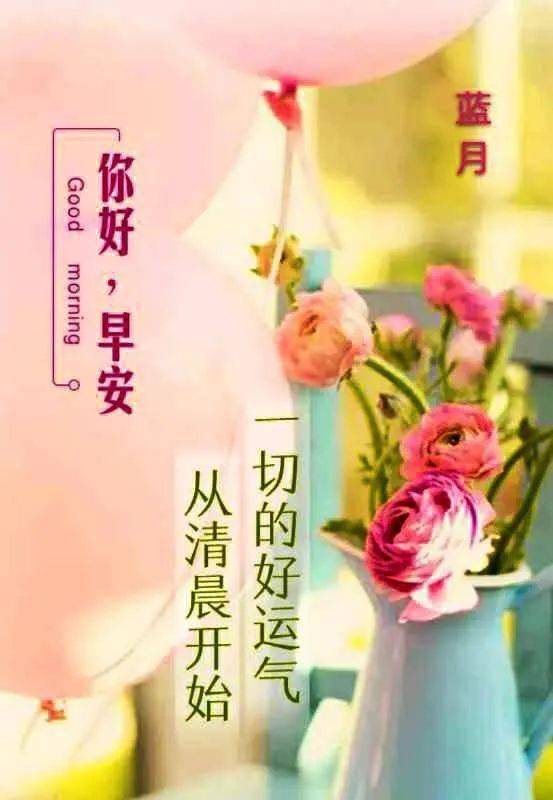 初春非常漂亮的美女早上好问候表情图片带字带祝福语