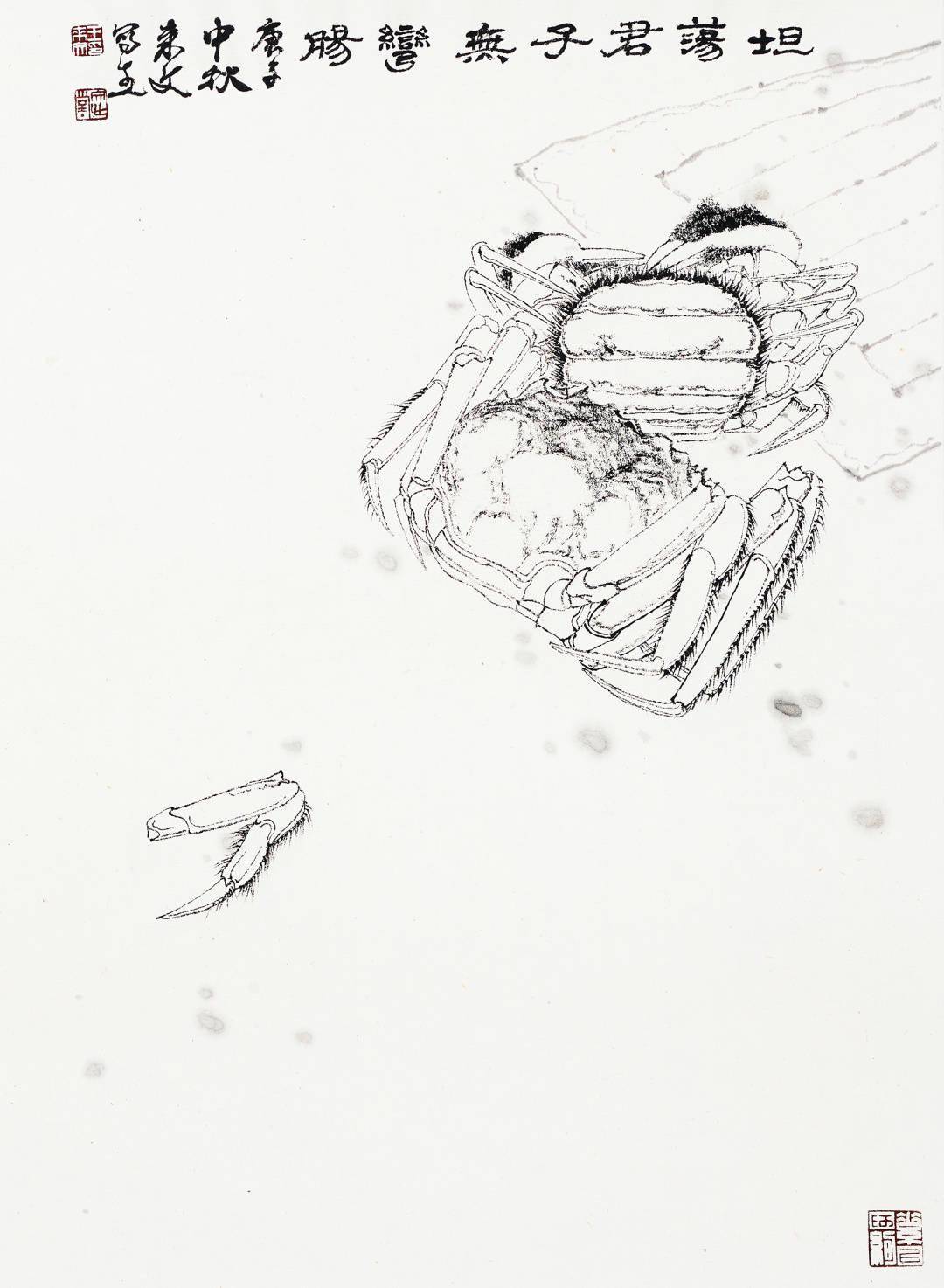 尚辉王来文白描花鸟画独领风骚