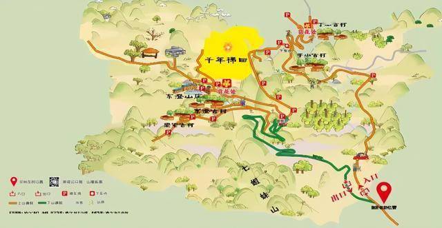 附上 覆卮山景区地图