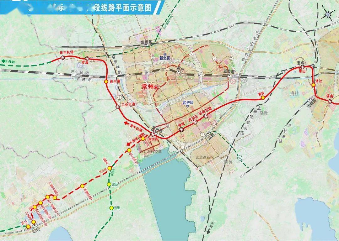 常泰公铁两用桥,常泰铁路常州段,盐泰锡常宜铁路常州段,苏锡常都市