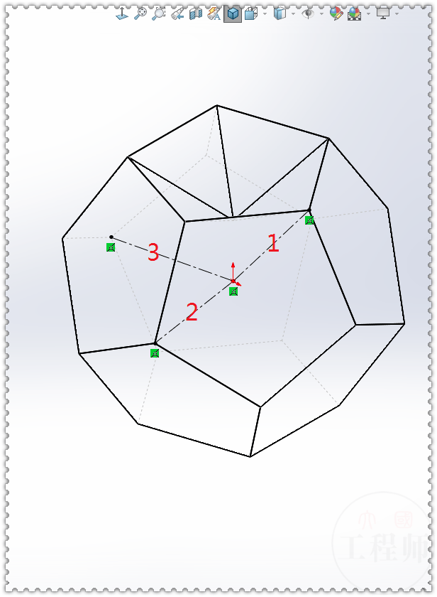 solidworks练习题此图用正12面体切割而成