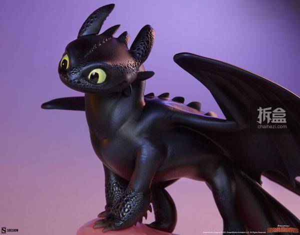 sideshow 12寸高 驯龙高手 无牙仔 toothless 雕像