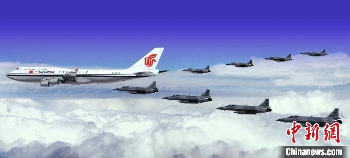 巴基斯坦空军枭龙战机护航.(资料图) 航空工业成飞供图