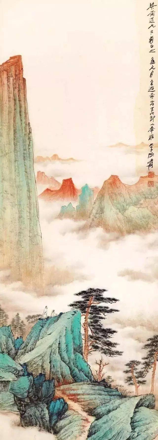 张大千画云海,最精彩15幅!_华山