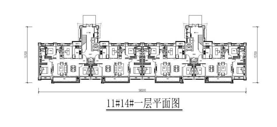 项目高层楼栋平面图