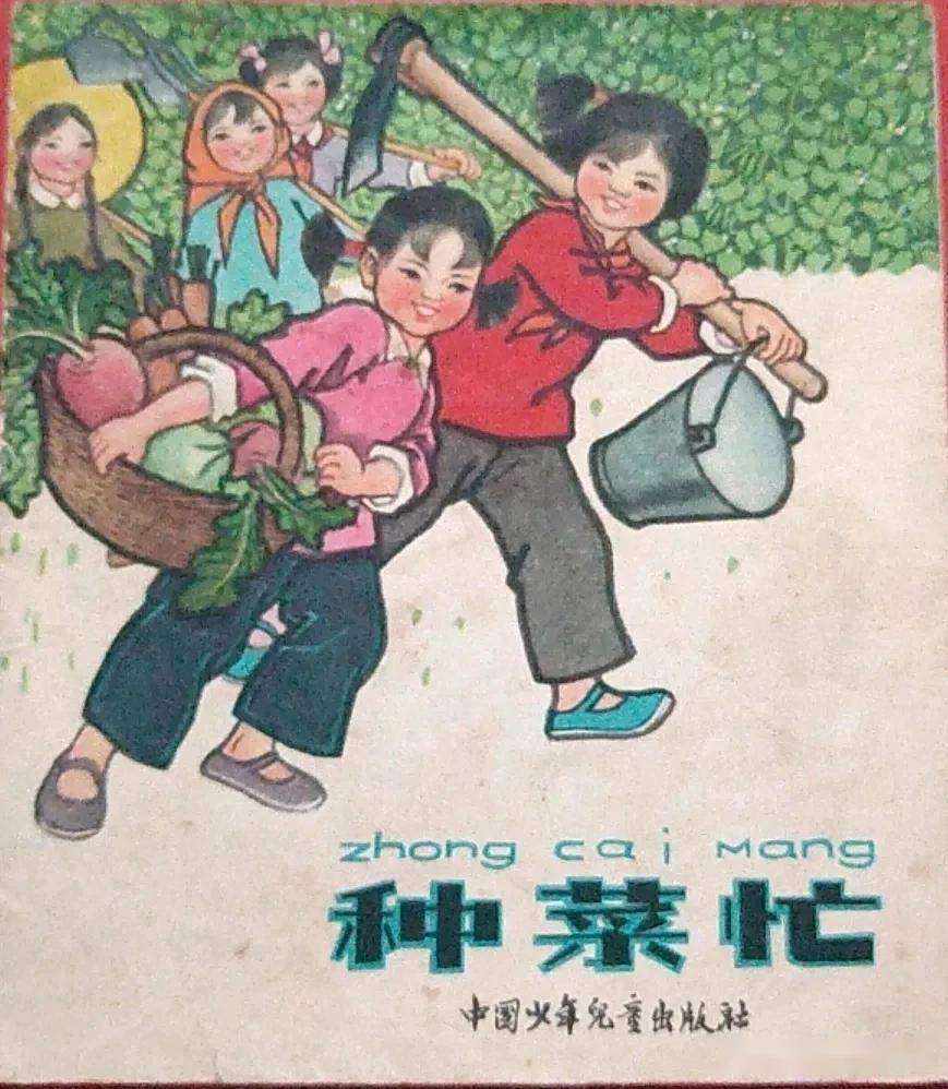 60年代精品连环画《种菜忙》,大缺本,绘画精美,与连友