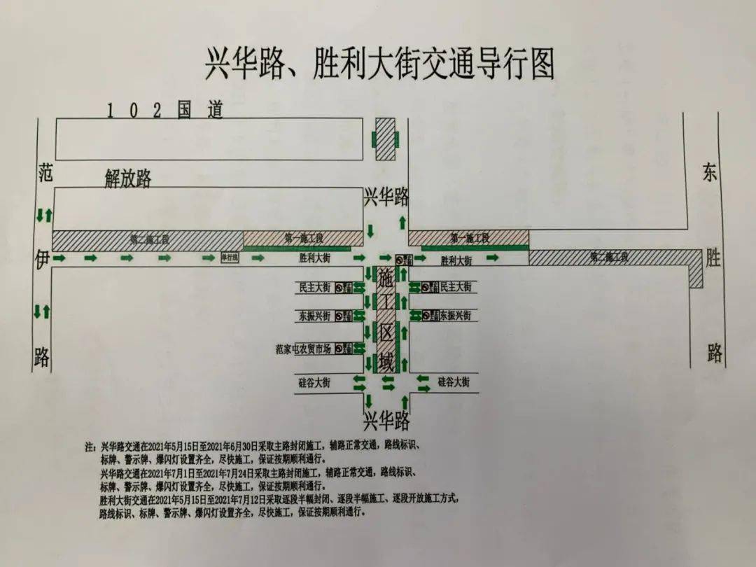 封闭施工!附交通导行图_兴华路