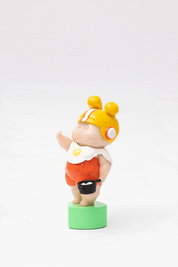 软萌可爱的baby站在心形圆台上,举起胖乎乎的小手为你点赞,为理想的