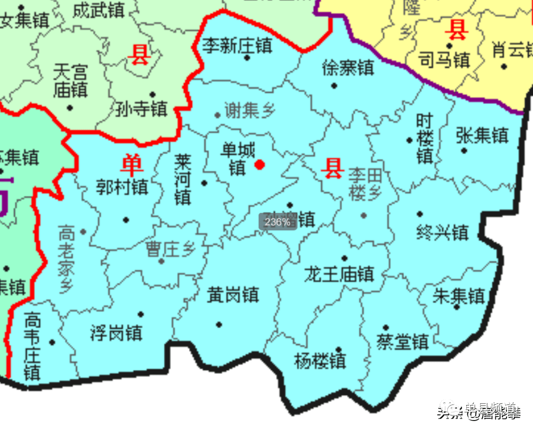 曹县和单县乡镇土地情况见下表