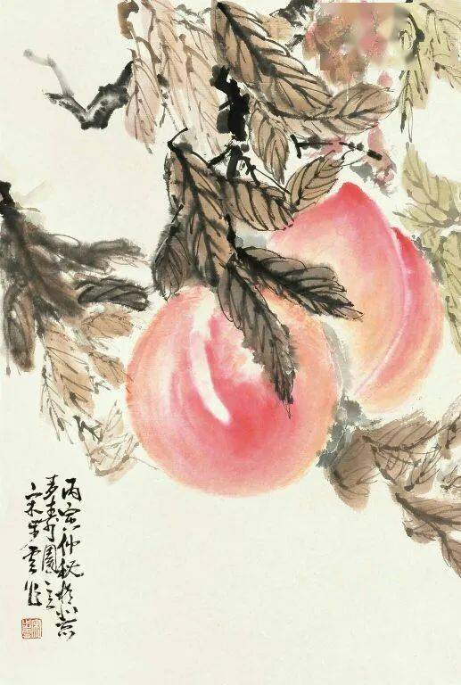 桃圣宋步云画桃千年桃实大如斗