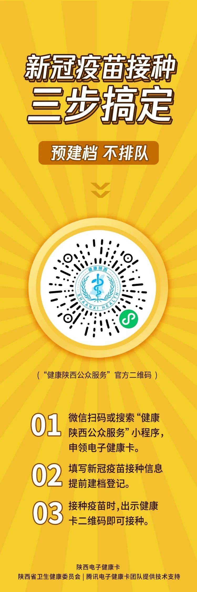 出示电子健康卡二维码完成接种 10秒完成现场信息登记,1分钟完成接种