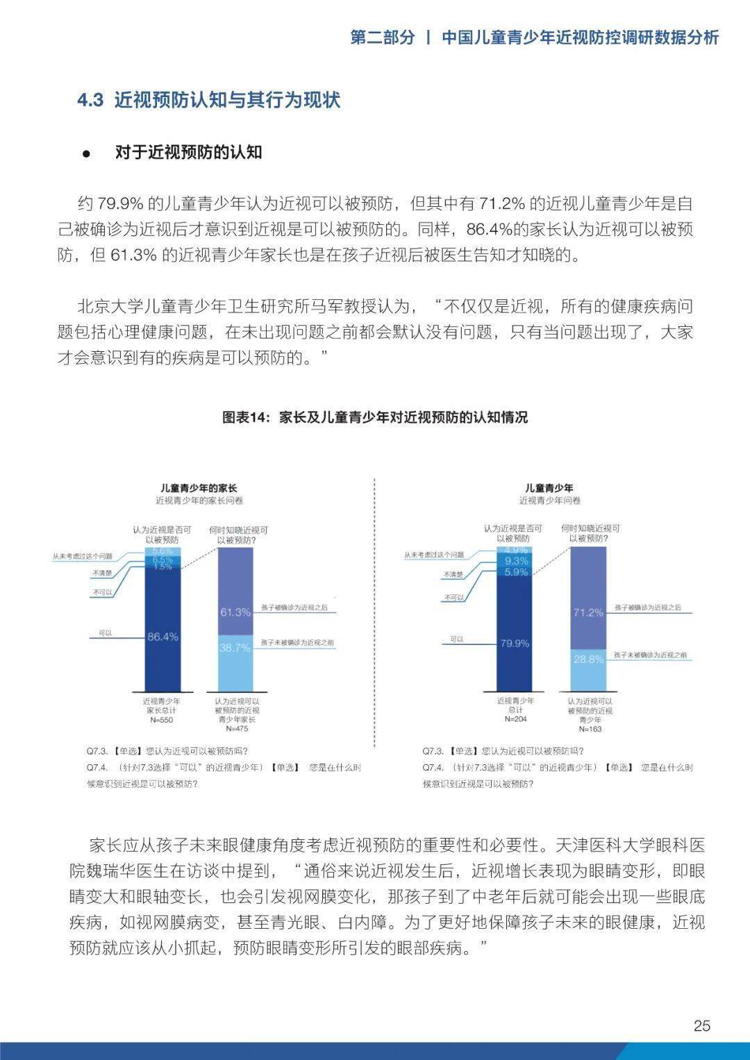 2021年中国儿童青少年近视防控趋势报告