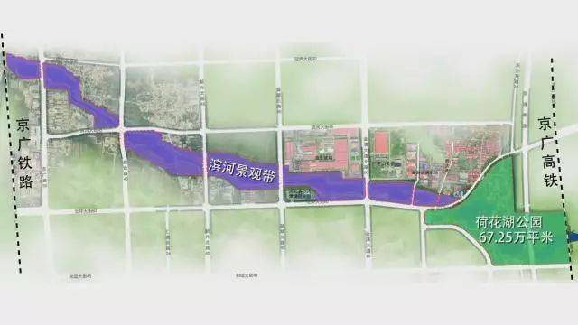 沙河荷花湖公园开始注水啦67万平