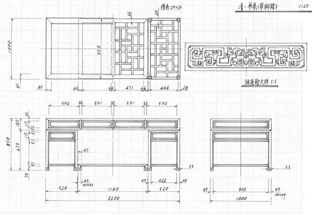 干货分享中国古典家具制作手绘图纸100张详情图