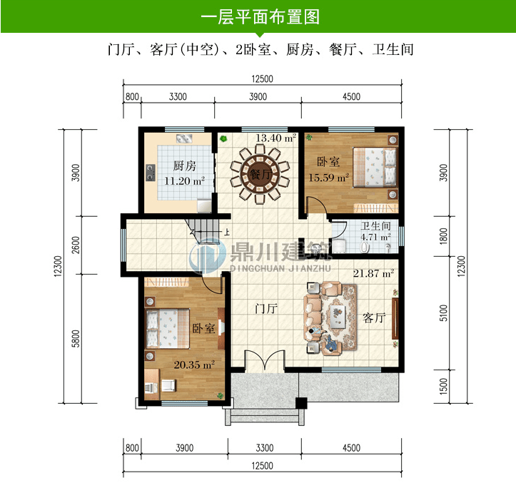 挑个好户型回乡建房,12米×12米,复式三层农村别墅,紧凑漂亮实用性强