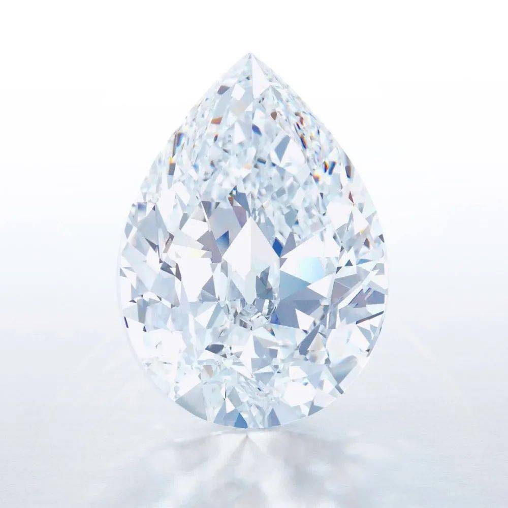 艺周艺事罕见101克拉水滴形钻石即将上拍gia检测冰种翡翠新仿品