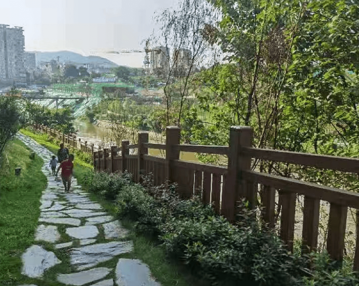 巴南花溪河生态步道月底开放! 打造清水乐水的休闲娱乐环境