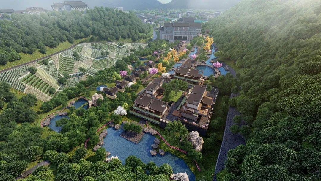 湖岭5a温泉度假区由浙江恒晟文旅发展有限公司开发建设,总体规划范围