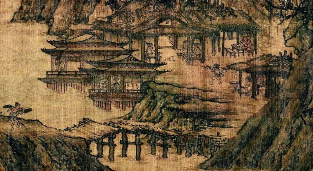 北宋 李成 《晴峦萧寺图》(局部)