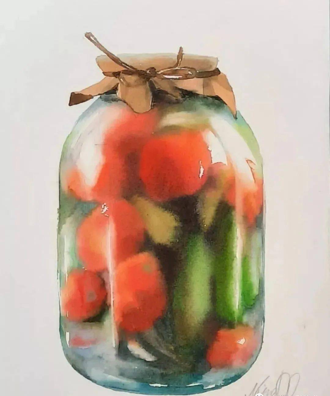 水彩瓶瓶罐罐里的夏日清凉!_物体