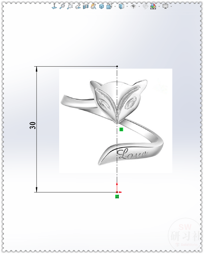 用solidworks画一个银狐戒指,没有难度