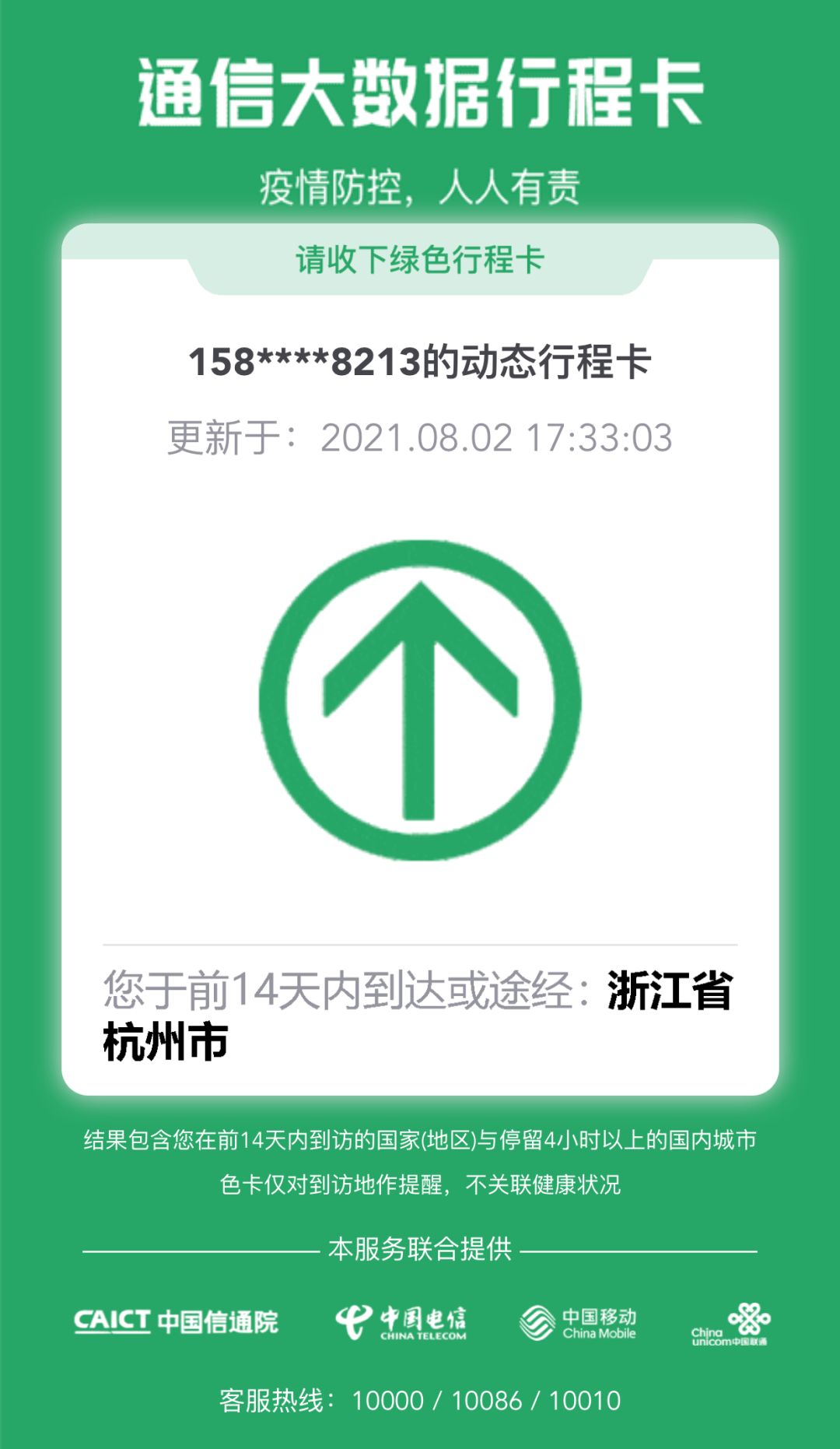 今天起滨江区各医疗机构查验14天内行程码