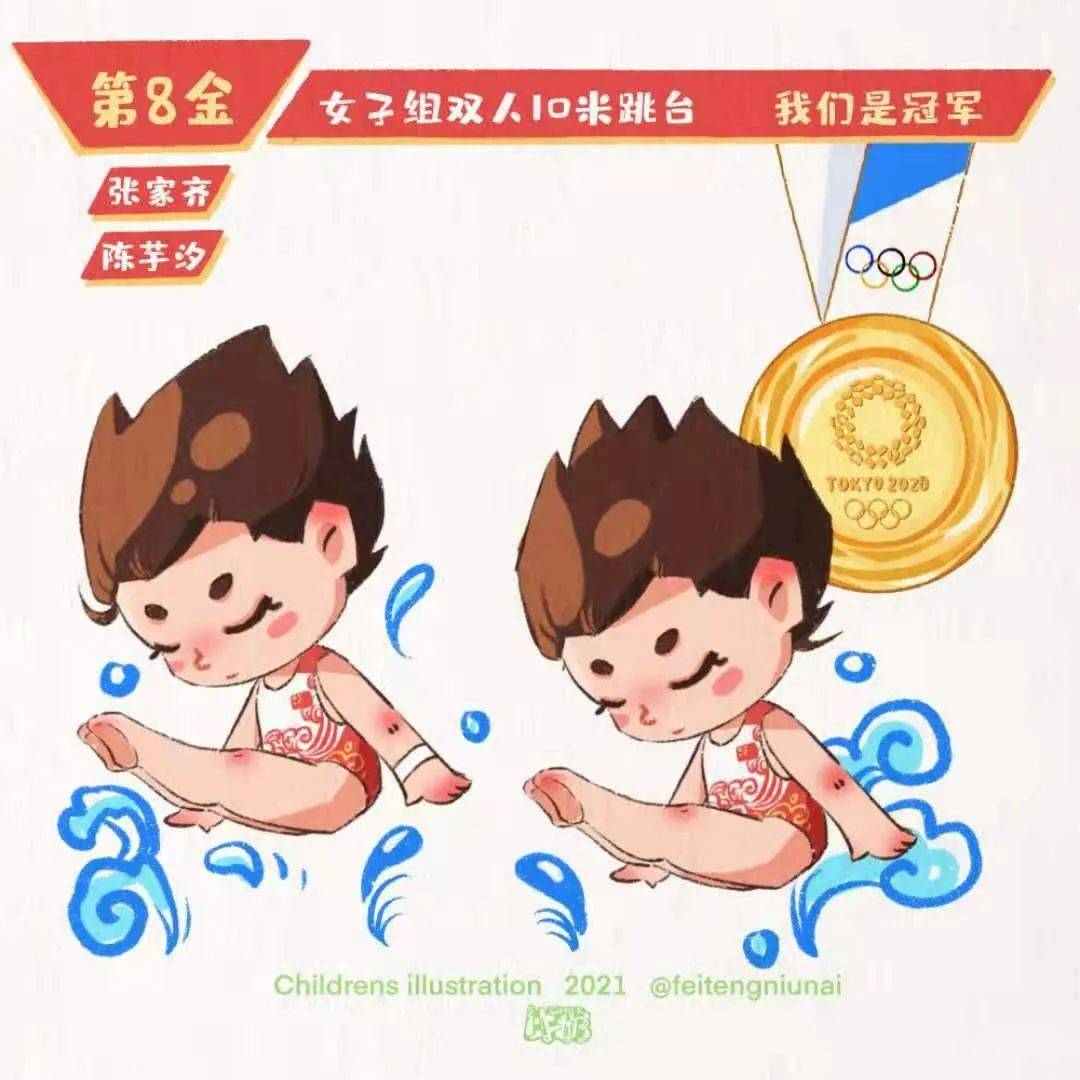为致敬奥运健儿,宁夏青年插画师张玉冰,有感而发拿起画笔,绘制出一幅
