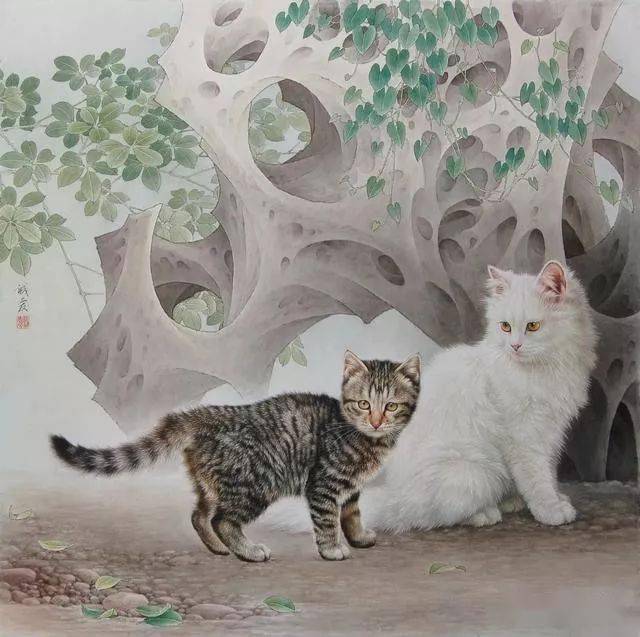 邢诚爱|工笔猫作品集锦,张张精彩!