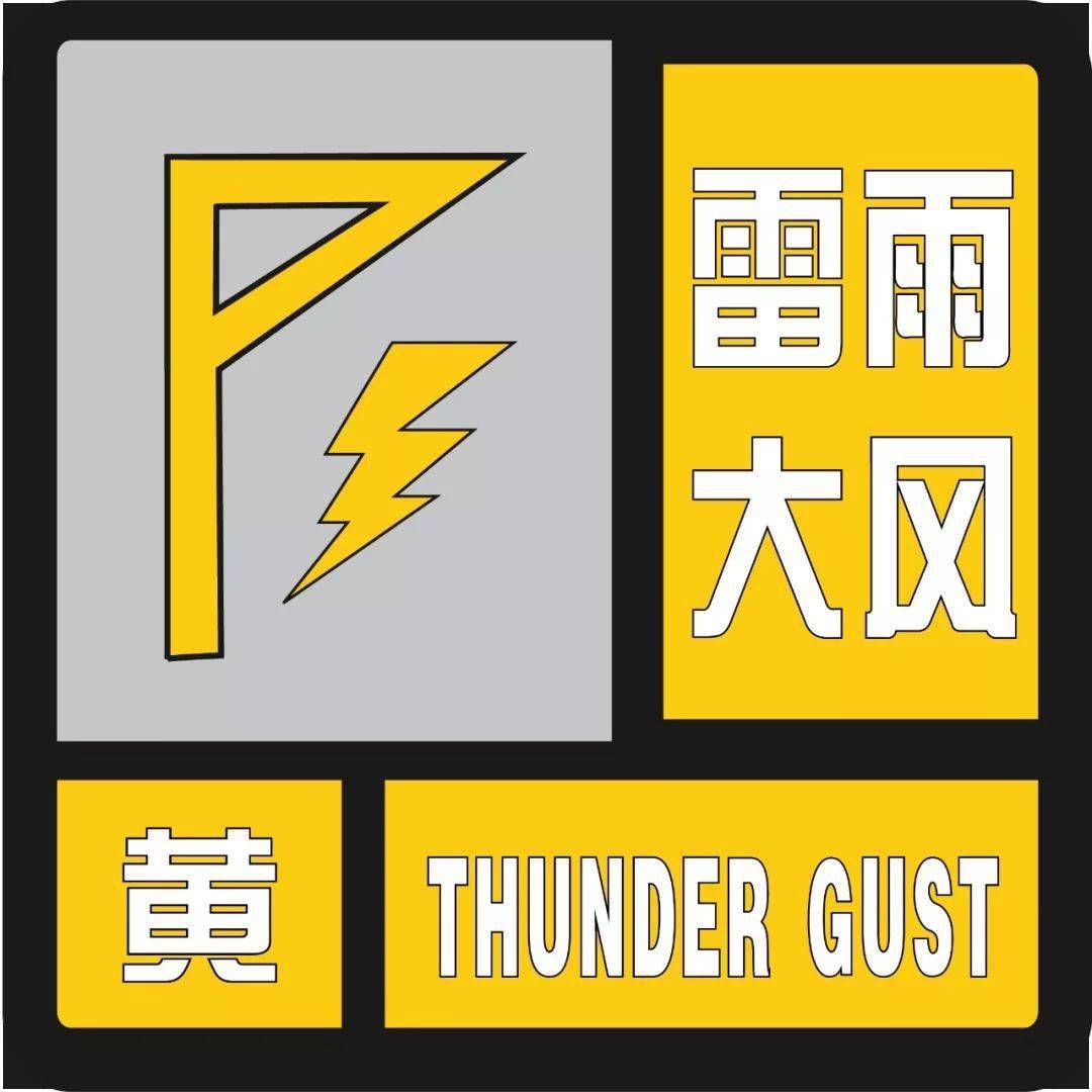 三亚市气象台2021年08月15日12时38分发布雷雨大风黄色预警信号:受强