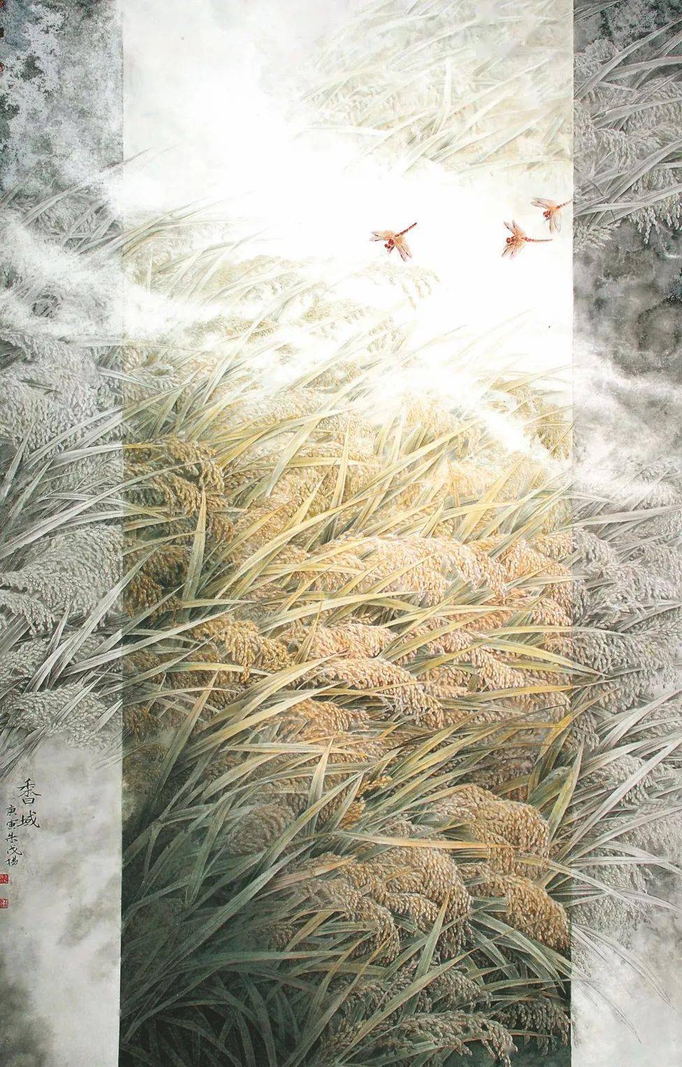 他对水稻情有独钟,作品朴实,清雅
