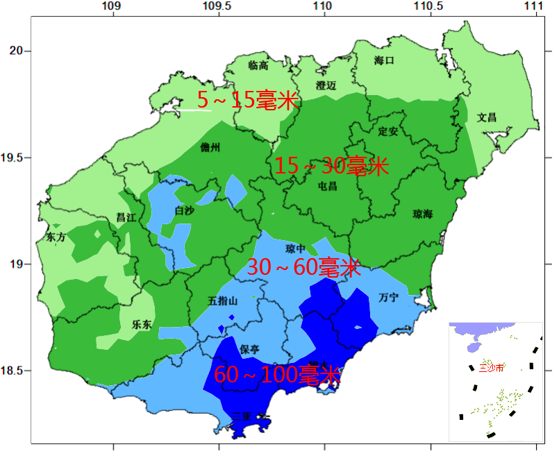 海南部分地区今明两天有大暴雨,"康森"将于明晚在这里登陆