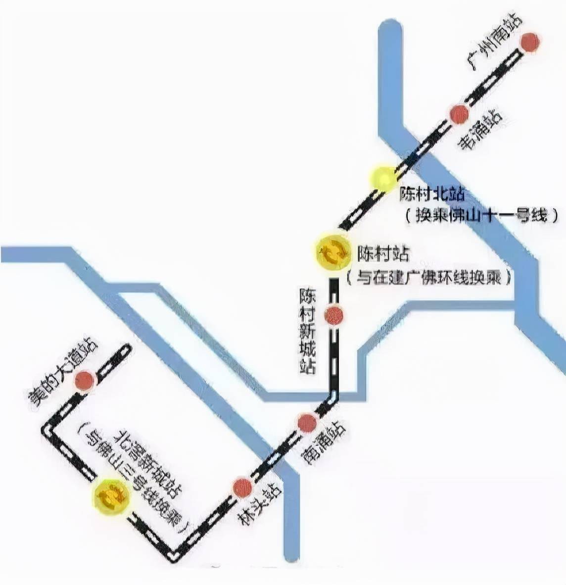 广州地铁七号线西延顺德段 广州地铁7号线西延段 全长13.