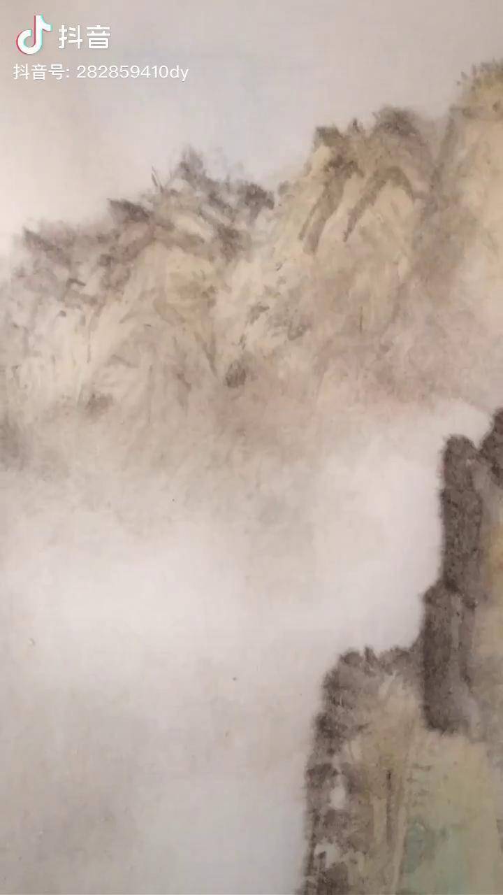 国画山水第一次尝试这种画法感谢抖音热门山水画