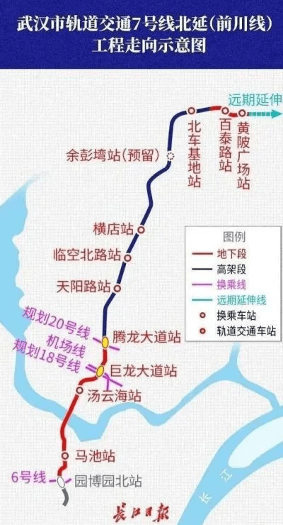 图源长江日报作为武汉重点线路7号线的延长,通过地铁,项目得以快速