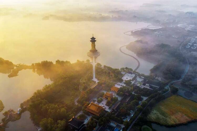 洼地|泰州溱湖湿地秋景如画