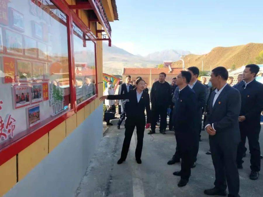 会前,与会人员先后观摩了祁连县八宝镇白杨沟村,新城社区,县医共体,州