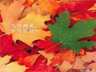 藏头小诗/十月你好,九月再见