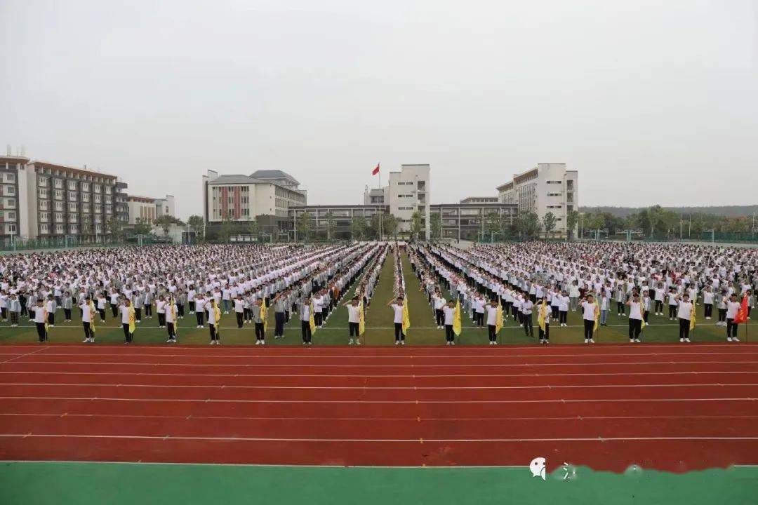 上冈高级中学举行百万学生面向国旗宣誓主题升旗仪式