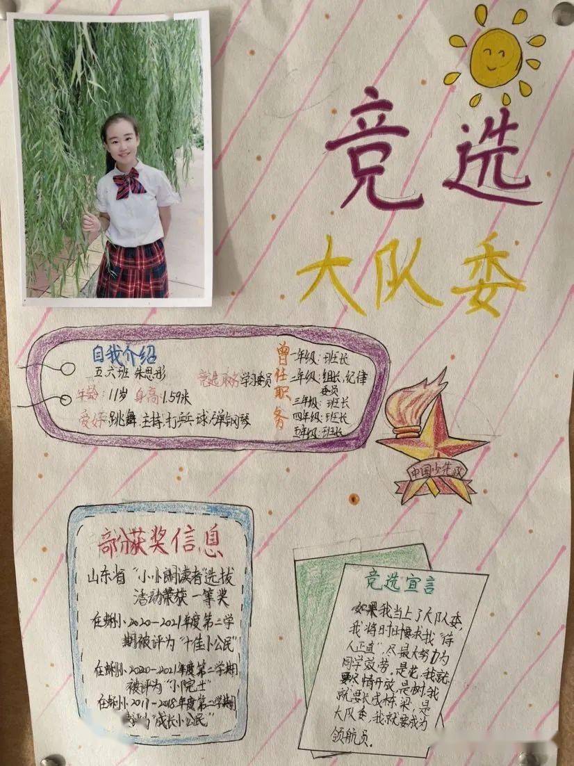 成长少年队童心向党争做新时代好少年蜊江小学第八届大队委竞选活动