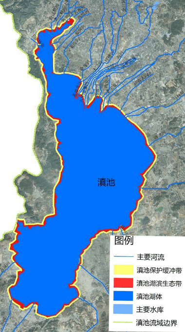 42平方公里的区域为滇池保护缓冲带,缓冲带内不再开发.