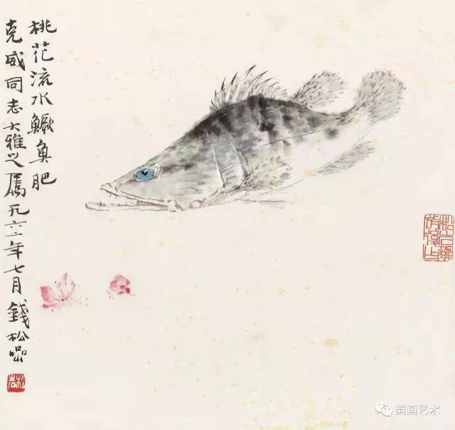 齐白石 桃花流水鳜鱼肥