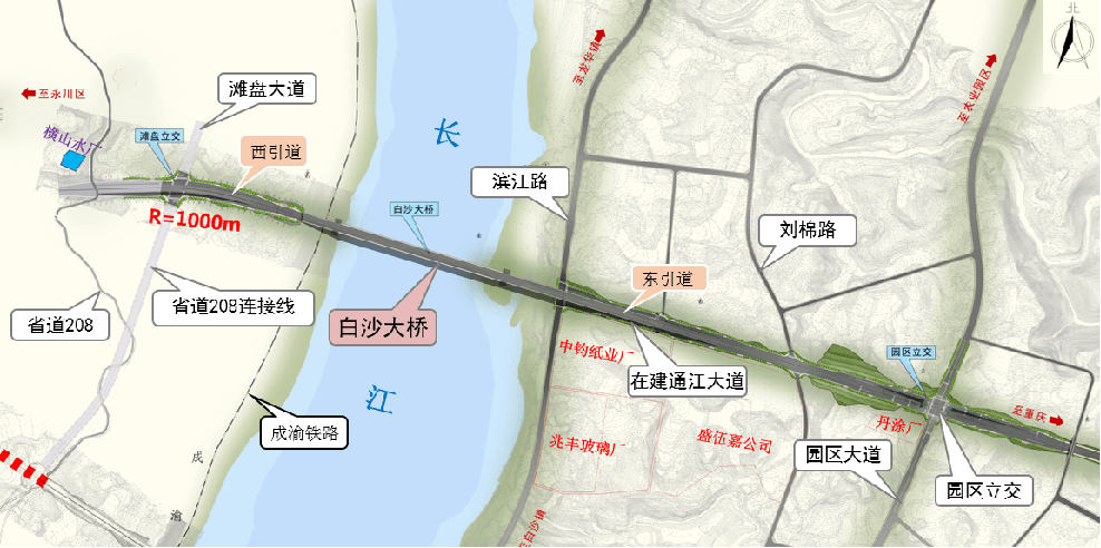 江津这座大桥连接线工程已完成95%_白沙