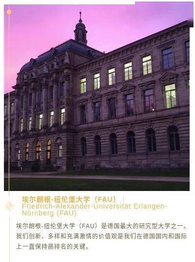 埃尔朗根-纽伦堡大学(fau)接下来我们将依次介绍此次参展的德国高校