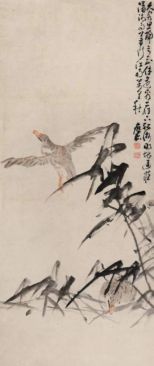 这大写意花鸟,"雷"到齐白石_黄慎