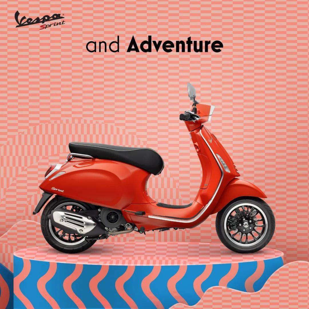 骑享橙色心情!2021款vespa sprint"热带橙"