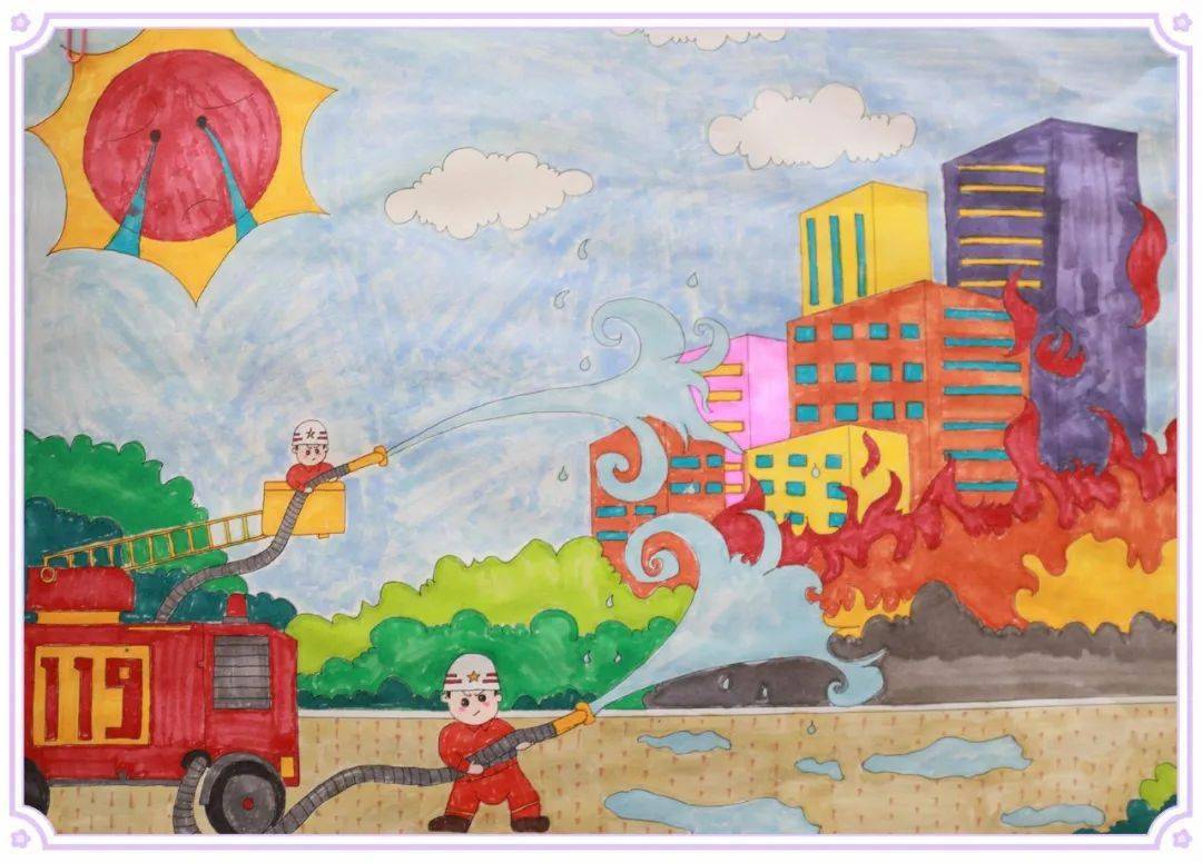 "119"消防安全宣传活动,举办"落实消防责任,防范安全风险"主题绘画展