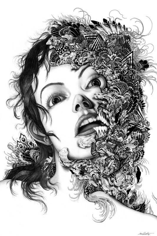超现实!超华丽的铅笔画!_iain