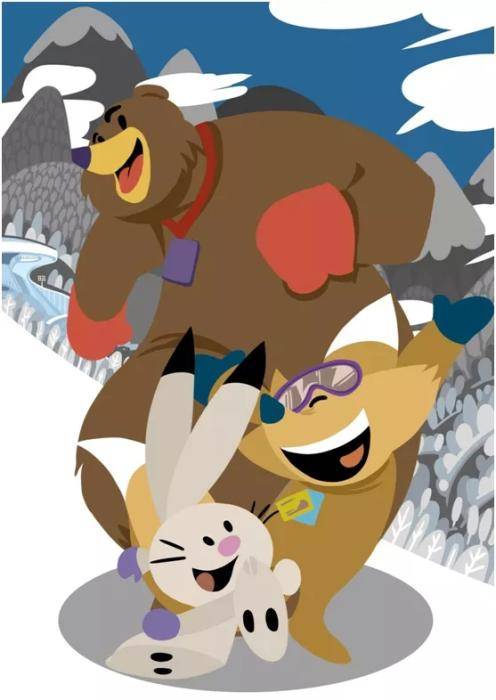 2002年盐湖城冬奥会吉祥物采用了三种不同的动物形象:雪兔,北美草原