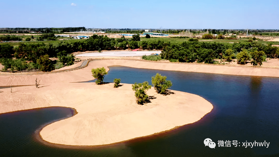 2020年,新疆昌吉老龙河胡杨林景区引水进林,对景区进行生态输水的