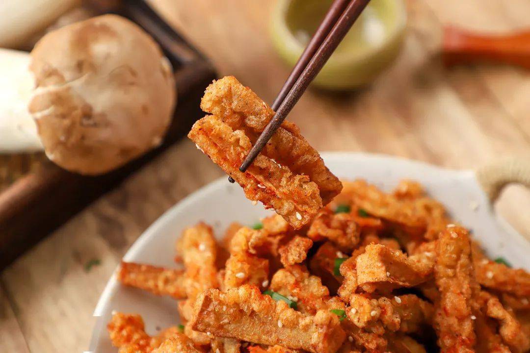 美食diy椒盐杏鲍菇